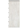 thumbnail image 4 of Wisp 46 Inch Tall Dresser Chest, 5 Drawers, Rustic Smooth White Finish, 4 of 5