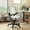 White, variant on BizChair Mid-Back Blue Mesh Ergonomic Drafting Chair with Adjustable Foot Ring and Flip-Up Arms