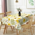 thumbnail image 2 of Lfeey Sunflower Leaf Polyester Tablecloth, Waterproof Oil Resistant Wipeable Rectangular Tablecloth for Indoor and Outdoor Table Decoration, 60x102 inch, 2 of 5