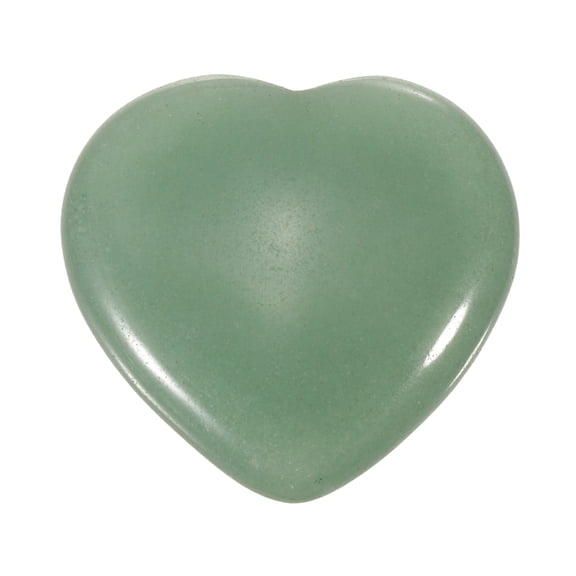 Uxcell Thumb Worry Stone for Anxiety, 1.2" Natural Heart Crystal Stone, Polished Gemstone Hand Carved Pocket Rock Anxiety Crystals for Women Stress Gifts Meditation, Lake Green