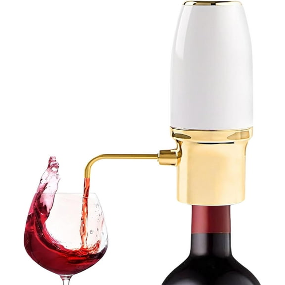 Electric Red Wine Aerator:One Button Smart Wine Decanter with Aerator,Automatic Wine Aerator Pourer for Keeping Cocktails Fresh,Wine Dispenser for Whiskey Cocktail Wine Bottles (No base)
