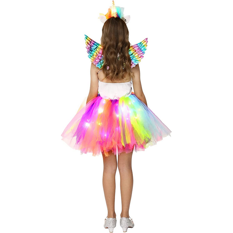  Led Fur Skirt Mini Light Up White Faux Fur Tutu Outfit with  Rainbow Lights Short Unicorn Rave Costume Dress for Women Girls (Led  Skirt-S) : Clothing, Shoes & Jewelry