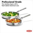 thumbnail image 2 of OXO 8" and 10" Stainless Steel Aluminum Frying Pan, Set of 2, 2 of 6