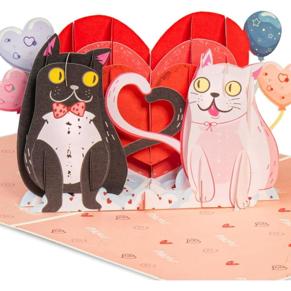 Purrfect Love Frndly Pop Up Card - 8"x6"