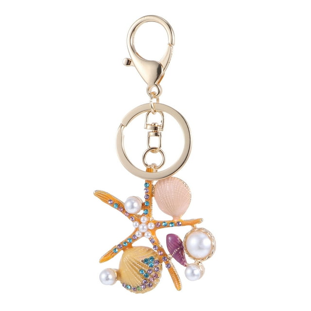 CIMAXIC Fashionable Ocean Series Key Ring Exquisite Key Holder Stylish Keychain,4.57"X2.36"X0.59"