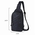 thumbnail image 2 of XQB990 Men Chest Bag Messenger Bag, Color: Line Black Line Black, 2 of 5