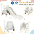 thumbnail image 3 of Gymax 5 in 1 Convertible Toddler Slide Set w/ Stool Book Rack for Boys & Girls Grey, 3 of 9