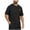 Black, variant on Men's Crew Neck Short Sleeve T Shirt All Over Diamond Jacquard Mesh Leather Patch Relaxed Fit Casual Top for Daily Street Workout Vacation Wear