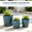Blue, variant on Mdj Pottery Set of 3 Glossy Antique Blue Ceramic Plant Pots with Drainage Holes, Indoor & Outdoor Planter Containers for Patio, Garden & Windowsill