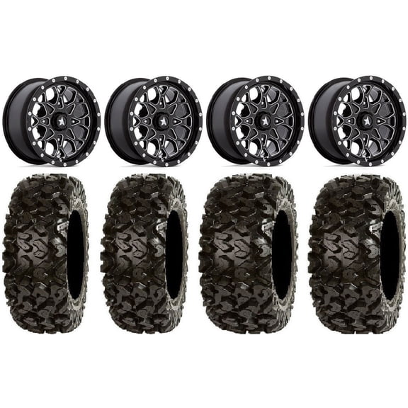MSA Portal 14" Wheels Milled 26" Rip Saw Tires Sportsman RZR Ranger