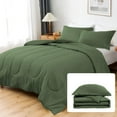 thumbnail image 2 of 5 Piece Luxury Thicker Pattern Comforter Set, 800 TC, 100% Egyptian Cotton, Twin/Twin XL Size Moss Solid Color, 2 of 6
