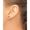 thumbnail image 3 of Sterling Silver Polished Turquoise Bezel Stud Earrings (Width 5.45) (Length 5.45) - Jbsp, 3 of 5