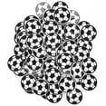 thumbnail image 3 of Parches de bordado, 100 piezas de parches de balón de fútbol, accesorios de bordado, parches de balón de fútbol en blanco y negro, estética elegante, 3 of 12
