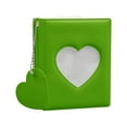 thumbnail image 2 of Mini Photocard Binder, 3 Inch Green Mini Photo Album Heart Hollow Card Binders with 32 Pockets Mirror-Like Photocard Binder with Pendant, 2 of 9