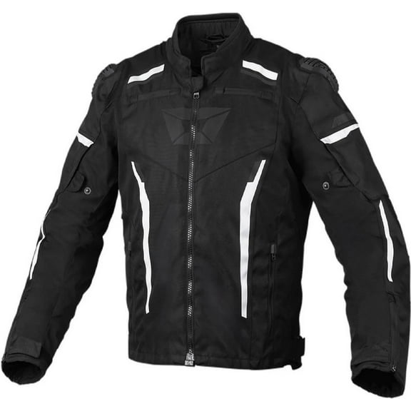 Cortech Hyper-Tec 2.0 Mens Textile Motorcycle Jacket Black/White XXL
