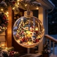 thumbnail image 5 of Light Up Christmas Ball Ornament,3.15in LED Clear Hanging Bauble with Miniature Scene,Holiday Tree Party Home Decor Gift, 5 of 6