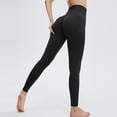 thumbnail image 2 of Pantalones de yoga de cintura alta con pliegues para mujer, estilo europeo y americano, sin costuras, con corte en T, color melocotón, 2 of 6