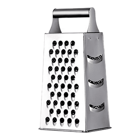 

4-Sided Stainless Steel Box Grater with Detachable Storage Container Silver