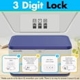 thumbnail image 2 of SereneLife Lockable Storage Box, 8 Gallon Capacity Storage Trunk with Combination Lock, Locking Container Bin for Organization, 2 of 6