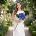 thumbnail image 4 of Artificial Hydrangea White Real Touch Artificial Flowers Artificial Flowers for Outdoors Fake Flowers Artificial Plants for Wedding Home Porch Garden Decor Single Piece, 4 of 6