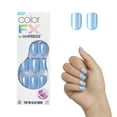 thumbnail image 3 of KISS imPRESS Color FX  Press on Nails, Meta, Blue, Short Squoval, 30 Count, 3 of 13