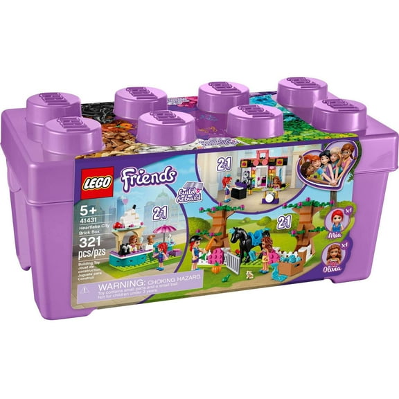 Pre-Owned LEGO Friends Heartlake City Brick Box 41431 Building Kit; Make 6 Scenes from 1 Box Set for Creative Fun (321 Pieces)