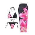 thumbnail image 1 of Traje de Baño de Mujer con Pantalones Cortos Traje de Baño Impreso de Moda de Dos Piezas con Camiseta Y Almohadillas Extraíbles, Ropa de Playa de Nylon Spandex para el Verano, 1 of 6