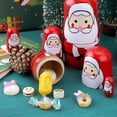 thumbnail image 5 of Poupes Gigognes De Nol,5 Pices En Bois Pre Nol Matryoshka, 5 of 5