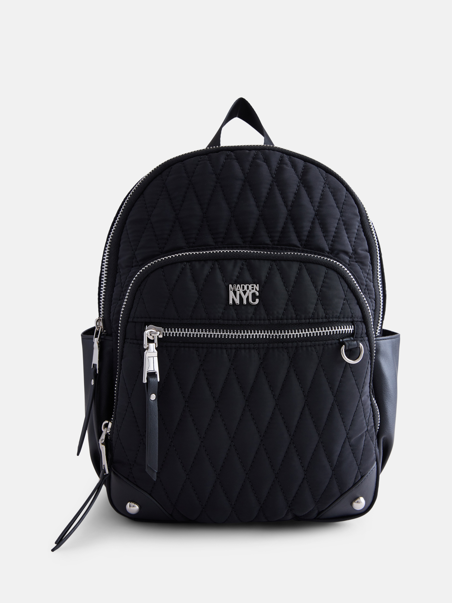 Madden NYC Women's Quilted Mini Backpack, Black photo 1