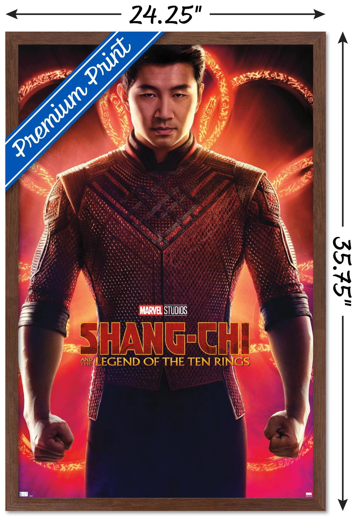 Marvel Shang-Chi and the Legend of the Ten Rings - Teaser Wall Poster, 22.375" x 34", Framed