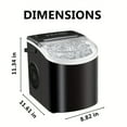 thumbnail image 4 of "Outdoor Ice Maker Machine Portable Countertop - 26 lbs/Day, 9 Cubes in 6 Mins, Self-Cleaning w/Basket & Scoop - Compact w/Carrying Handle for Camping, RV, BBQ, Pool Parties, Tailgating", 4 of 10