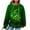 Green, variant on xixinqiwan Women's Plus Size Hoodies for St. Patrick's Day,Women Shamrock Sweater Lucky Clover Top Irish Long Sleeve Pullover