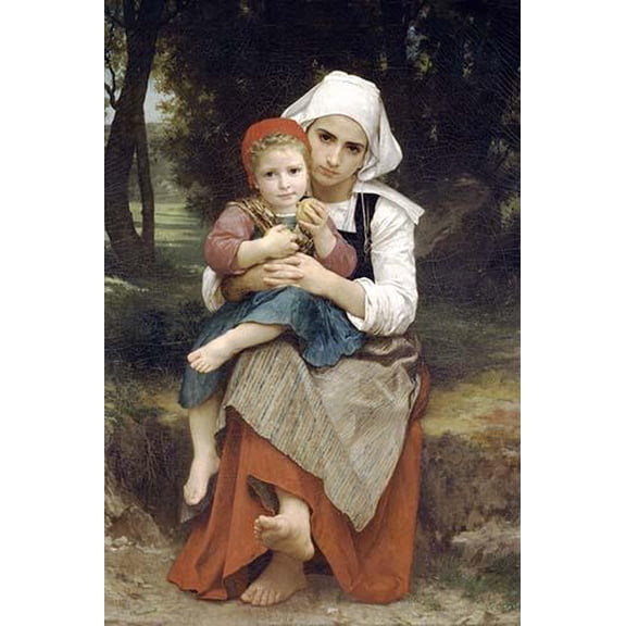 Breton Brother & Sister-Fine art canvas print (20" x 30")