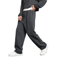 thumbnail image 2 of Men's Casual Baggy Sweatpants Elastic Drawstring Waist Wide Leg Lounge Pants Streetwear with Pockets,XL, 2 of 7