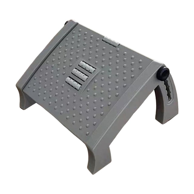 Ajustable debajo Del Escritorio Reposapiés Pies Y Reposapiés Almohada con Rodillo de Compacto Curva de Altura Ajustable Reposapiés Taburete de Gris