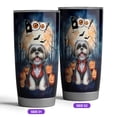 thumbnail image 2 of Happy Halloween Vampire Shih Tzu BOO with Pumpkins Fun and Spooky 20oz Stainless Steel Tumbler Insulated Cup with Lid Lion Dog Lover Gifts - 00018, 2 of 5