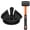 Black, variant on Floor Gap Fixer Tool with Rubber Mallet Heavy Duty Flooring Jack for Hardwood Laminate and Engineered Wood Double Sided 45° Strike Face Gap Closing Tool for Installation and Repair