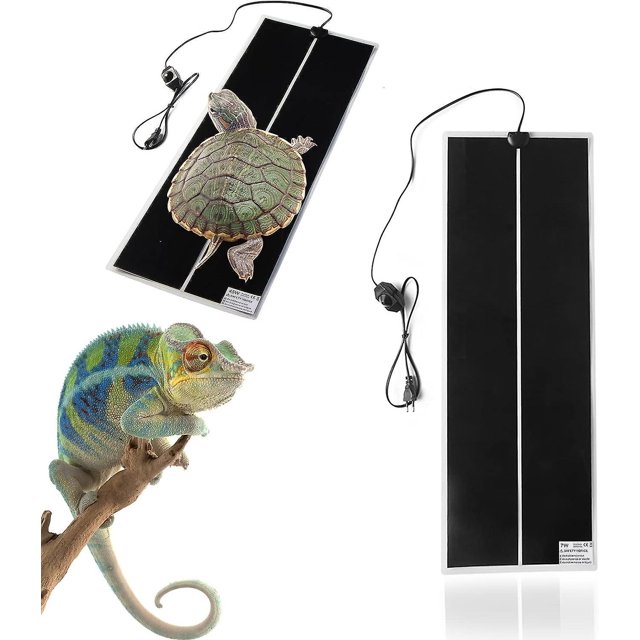 (15 X 28 Cm) Tapis Chauffant Pour Animaux De Compagnie Reptile Vivarium Terrarium 7 W Con Regulador Termostático, Impermable, Sr, Rglable, Pour