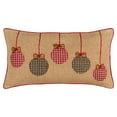 thumbnail image 1 of homeroots Décor 402318 Mod Rouge et Noir Ornements Jute Coussin Lombaire, 1 of 1