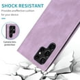 thumbnail image 2 of SaniMore Wallet Case for Samsung Galaxy S24 Ultra 6.8" 2024, Magnetic Folio PU Leather Cover Bracket Card Slots Cash Pocket All-around Protective Shockproof Anti-fall Business Shell, Purple, 2 of 10