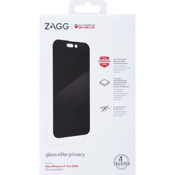 InvisibleShield Glass Elite Privacy Screen Protector for iPhone 14 Pro Max