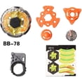thumbnail image 5 of 6 Pack Bey Burst Battling Tops Metal Fusion Starter Set with 2 Launchers & Stickers for Kids, 5 of 5