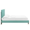 thumbnail image 3 of Modway Current Performance Velvet Twin Platform Bed in Mint, 3 of 10