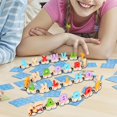 thumbnail image 3 of Juego de trenes de madera Montessori juguetes educativos coloridos duraderos para juegos al aire libre 27 secciones Alfabeto Baoblaze tren juguetes, 3 of 7
