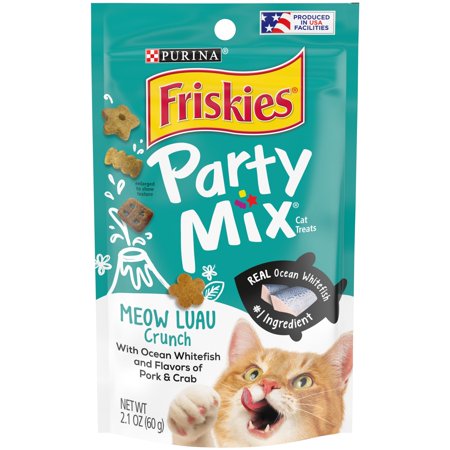 UPC: 0050000585984 | Friskies Cat Treats Party Mix Meow Luau Crunch 2.1 oz. Pouch