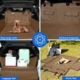 thumbnail image 6 of Car Trunk Mat for Dog,65" x 72" Waterproof Pet Cargo Cover Dog Seat Mat,Car Trunk Protective Cover,Scratch-resistant and Sturdy Pet Seat for Cars Trucks, and SUVs（Brown,S）, 6 of 7