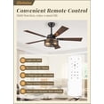 thumbnail image 2 of Ventilador de techo rústico Fanbulous de 48" negro con luces y control remoto, 2 of 7