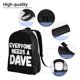 thumbnail image 4 of Mochila para portátil Everyone Needs a Dave, bolso de viaje, informal, para la universidad, para el trabajo, de color negro, ideal como regalo para hombres y mujeres., 4 of 5