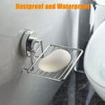thumbnail image 2 of Soap Dish Shower Stainless Steel Wall Mounted Bar Holder Bathroom Suction Basket, 2 of 5
