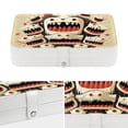 thumbnail image 4 of Tiny Teeth Elegant Jewelry Box Organizer with Removable Compartment for Earrings - Portable PU Leather Case, 4 of 6